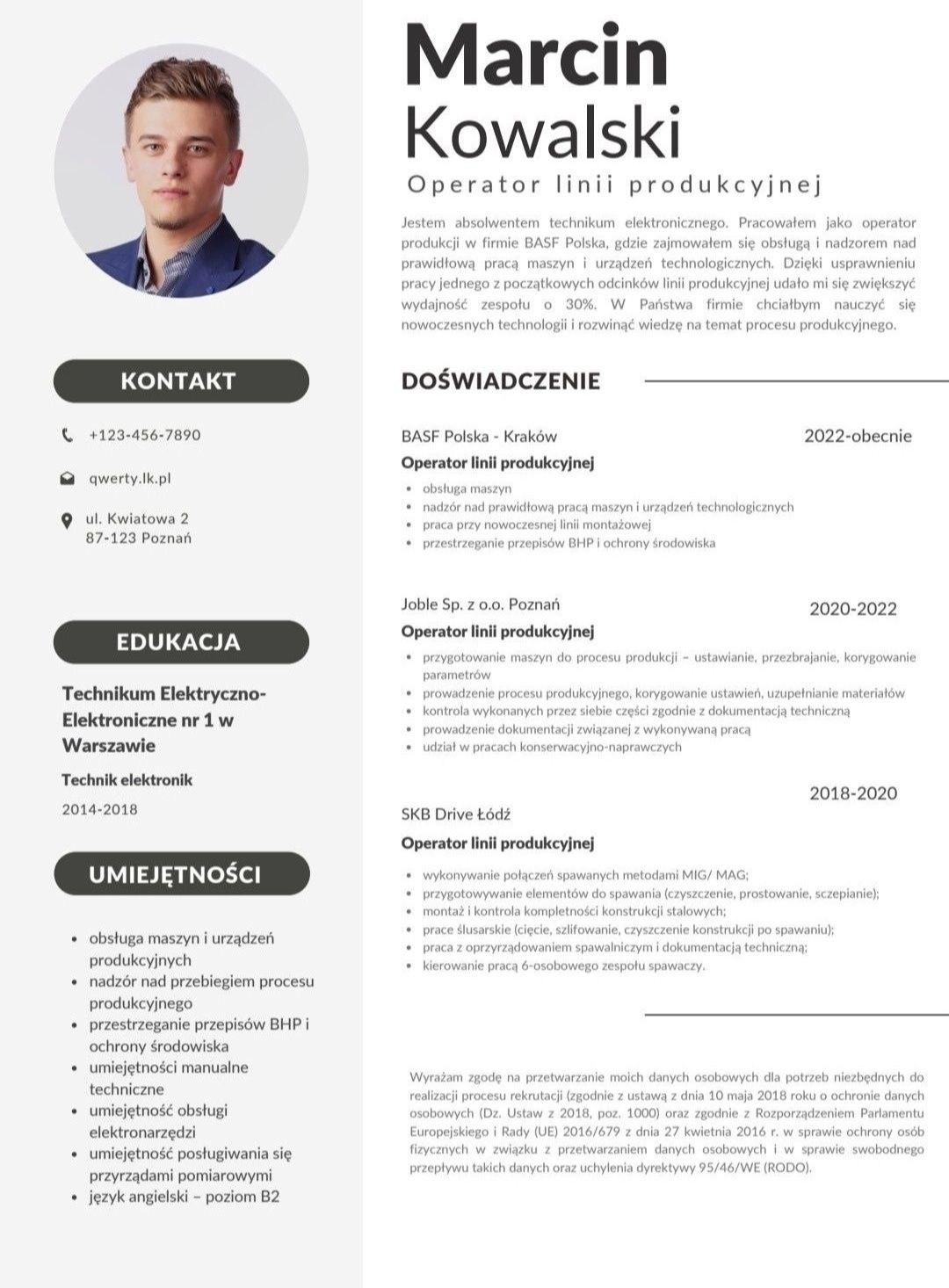 Profesjonalne pisanie CV i List motywacyjny po polsku i angielsku