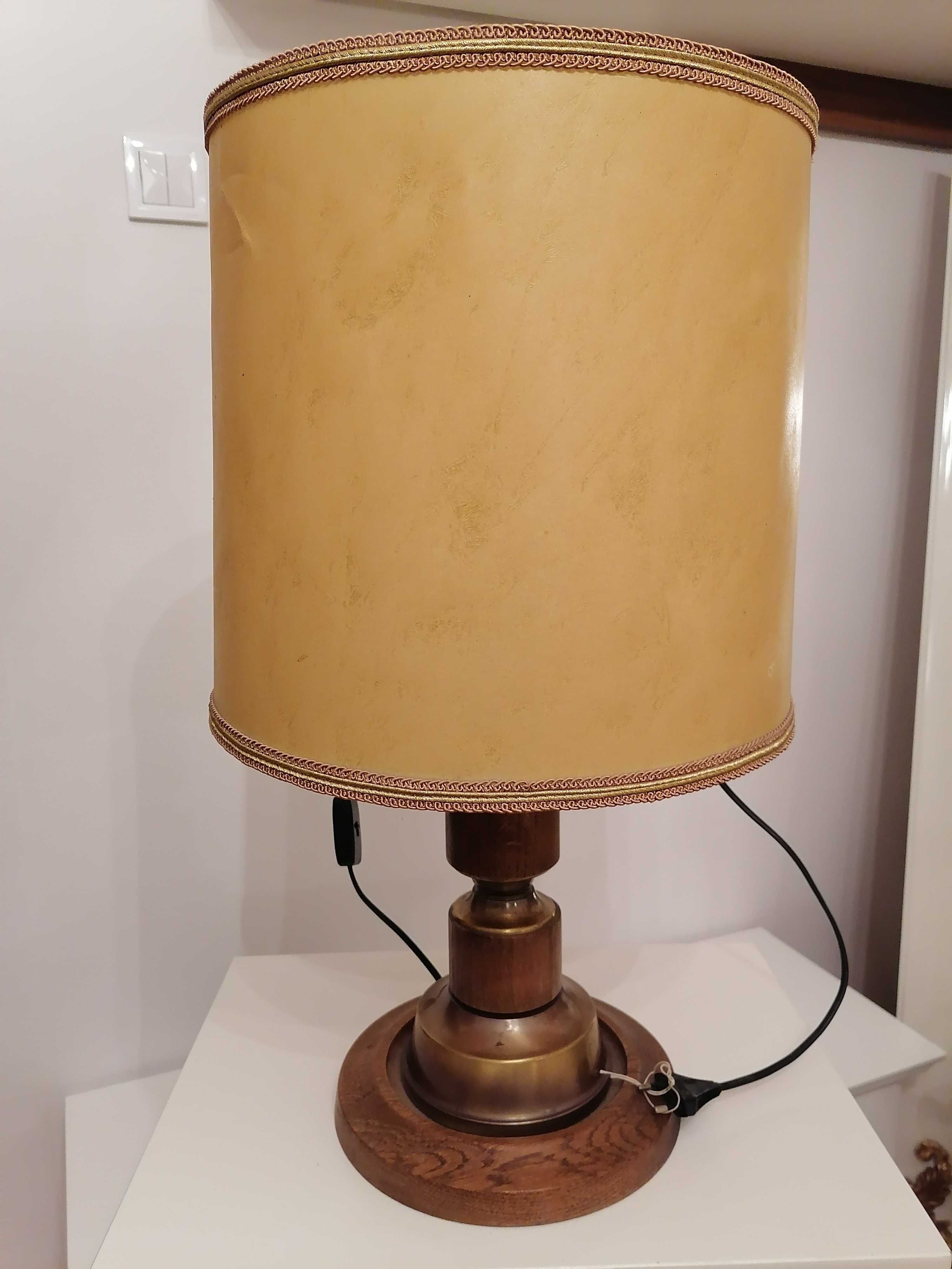 Stara Lampa dębowa Tamde stolowa gabinetowa biurkowa