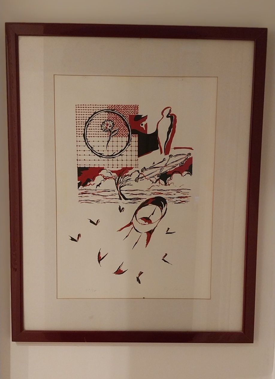 Quadro moldura com serigrafia