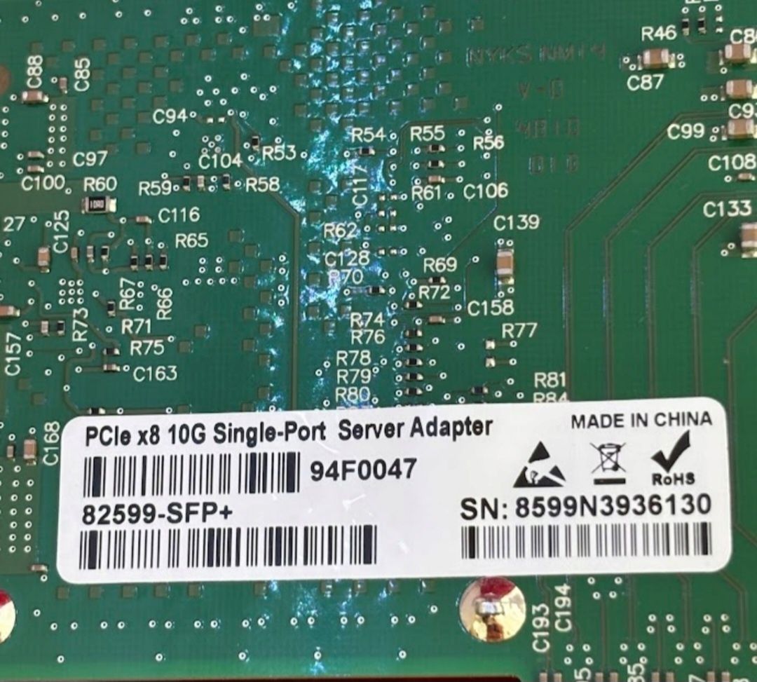 Outlet Elfcam Karta sieciowa 10GbE PCIE Intel X520-DA1 - 82599EN