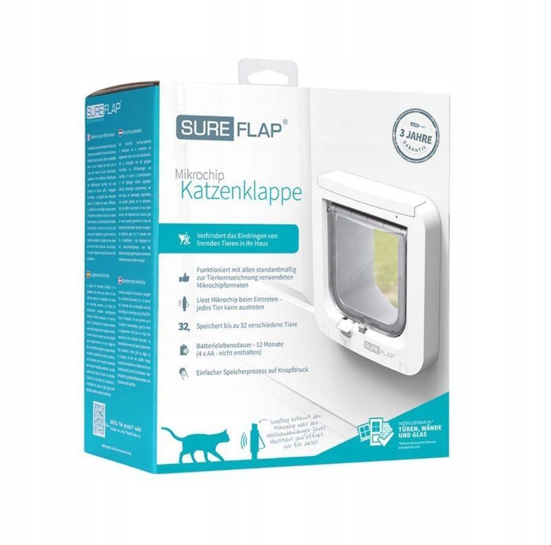 Drzwiczki dla kota z czytnikiem microchipów