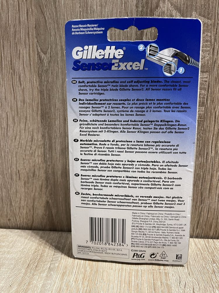 Gillette Sensor Excel maszynka+2 wkłady