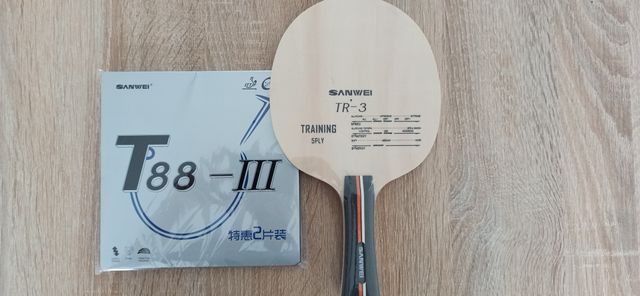 Zestaw Sanwei Tr3 + 2x okładzina Sanwei T88 tenis stołowy