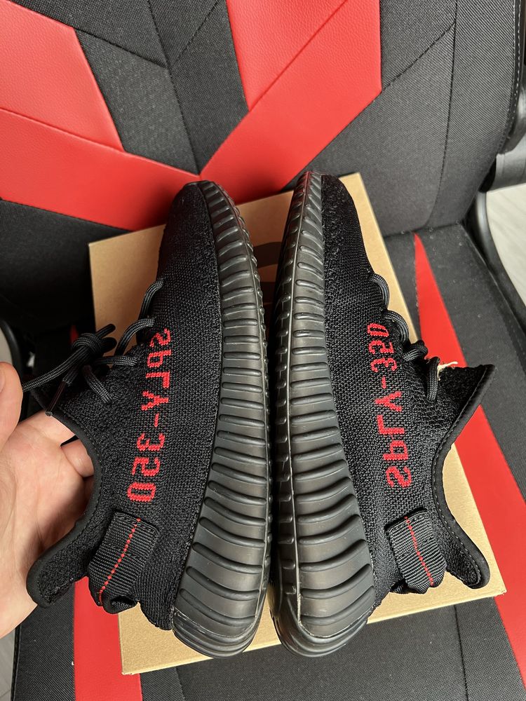 Adidas Yeezy 350 V2 Bred czarne sneakersy 42