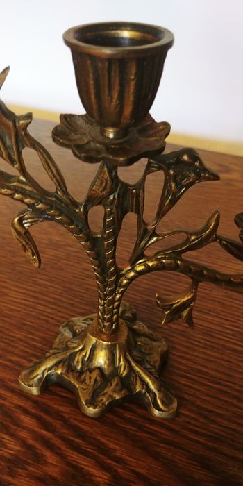 Świecznik mosiężny