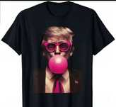 Donald Trump z gumą balonowa ART Koszulka męska 9 rozmiarów NOWA