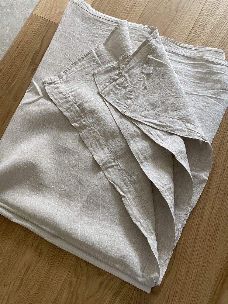 Zara Home lniane zaslony bezowe 140x244-246