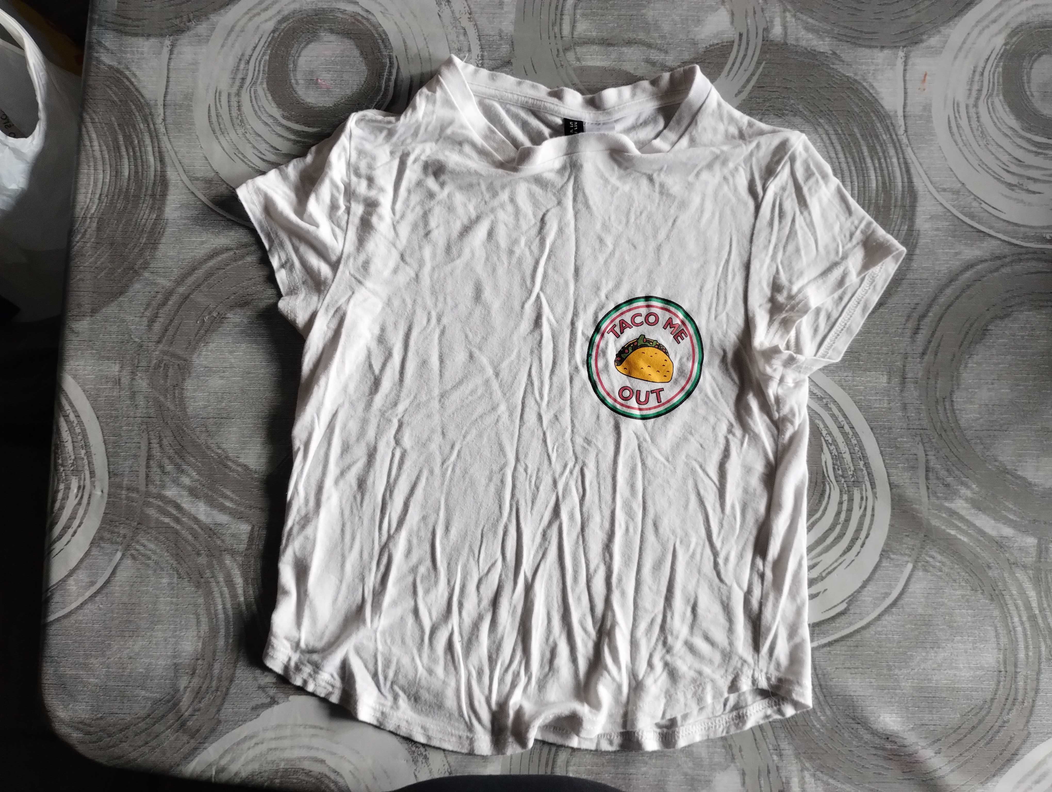 t shirt koszulka r. 140 / 146 biała H & M