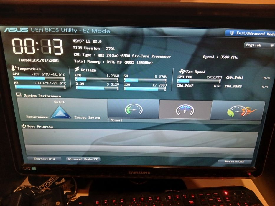Материнка ASUS M5A97 LE R2.0 + AMD FX6300