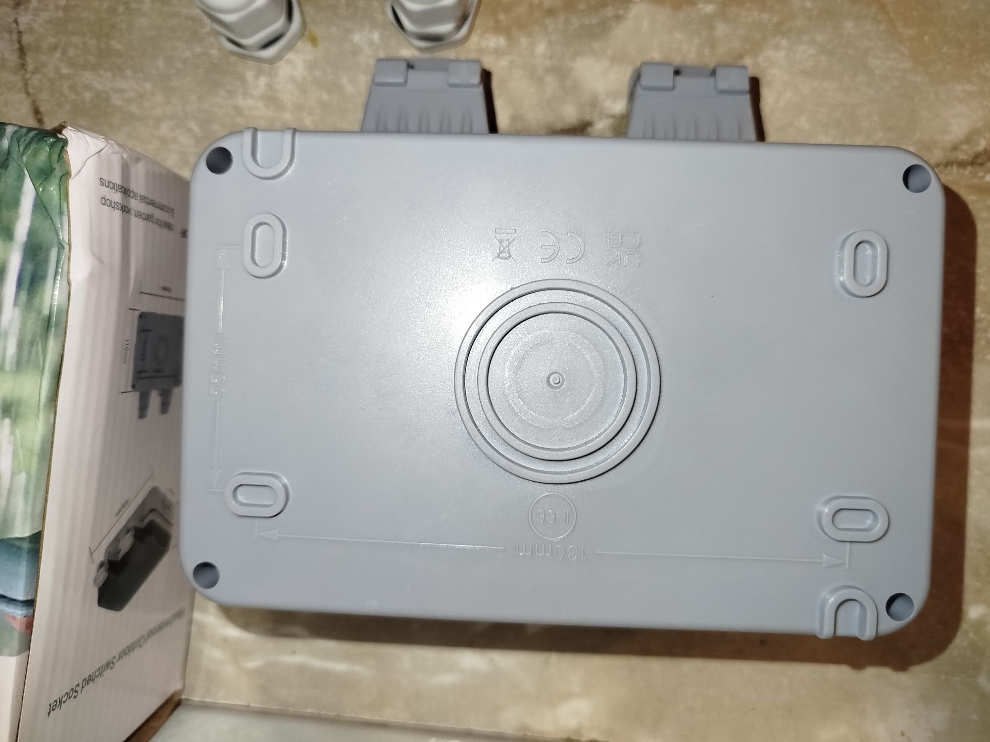 Розетка подвійна вологозахищена ip 67