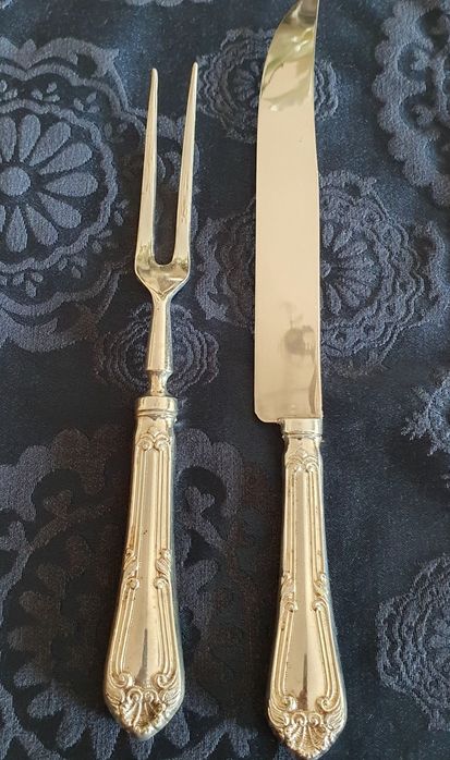 Talher para Trinchar Carne banhado a prata