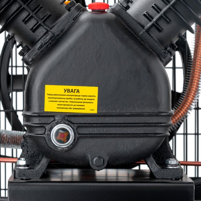 Компресор  100л, Intertool 3 кВт, 220 В, 10 aтм, 500 л/хв. 2 циліндри