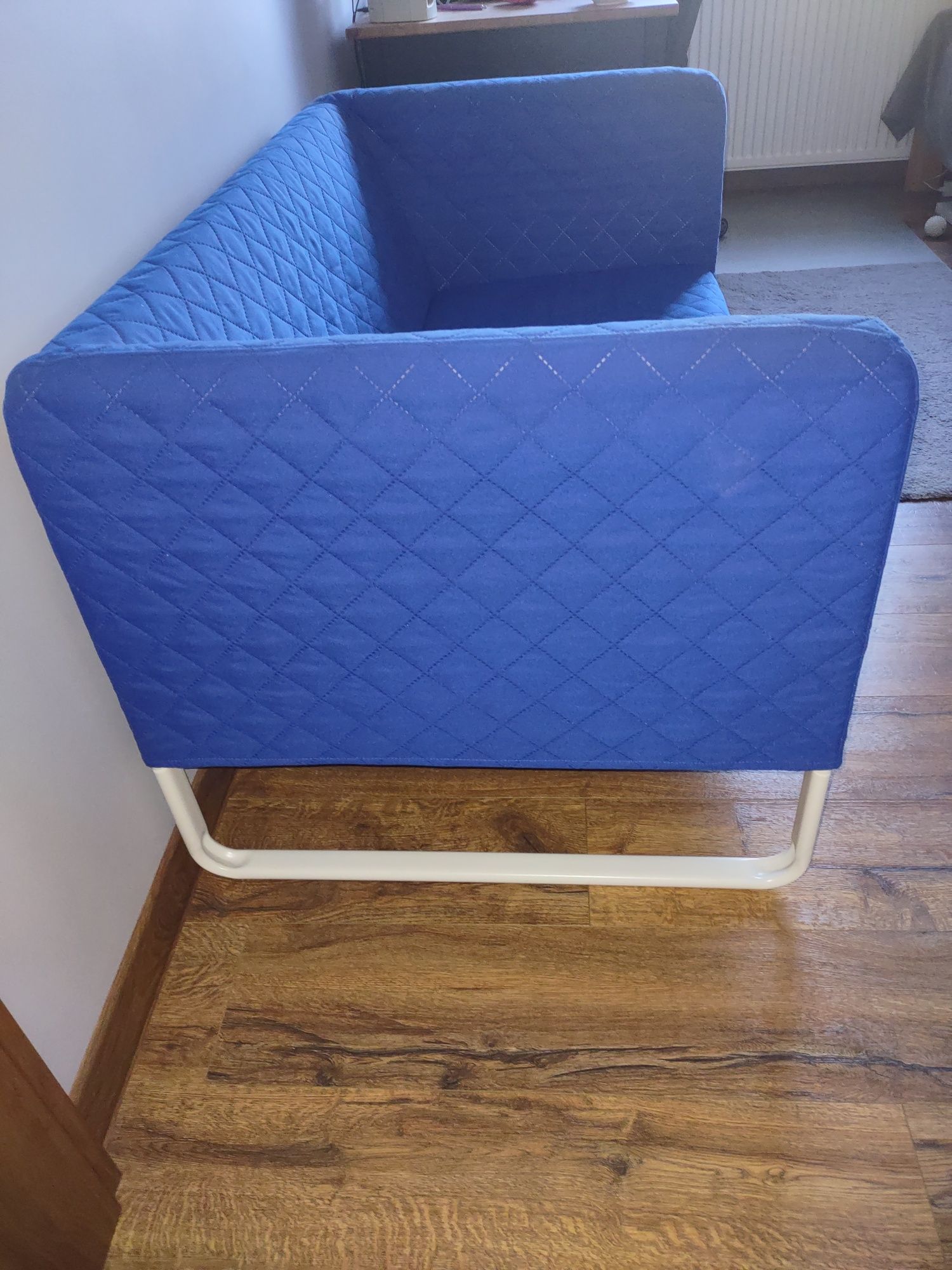 Ikea knopparp sofa niebieska