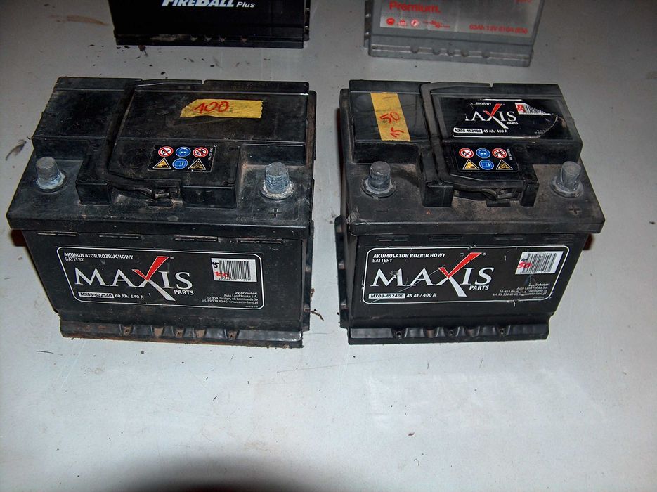 Akumulatory używane  45Ah - 60Ah z gwarancją.