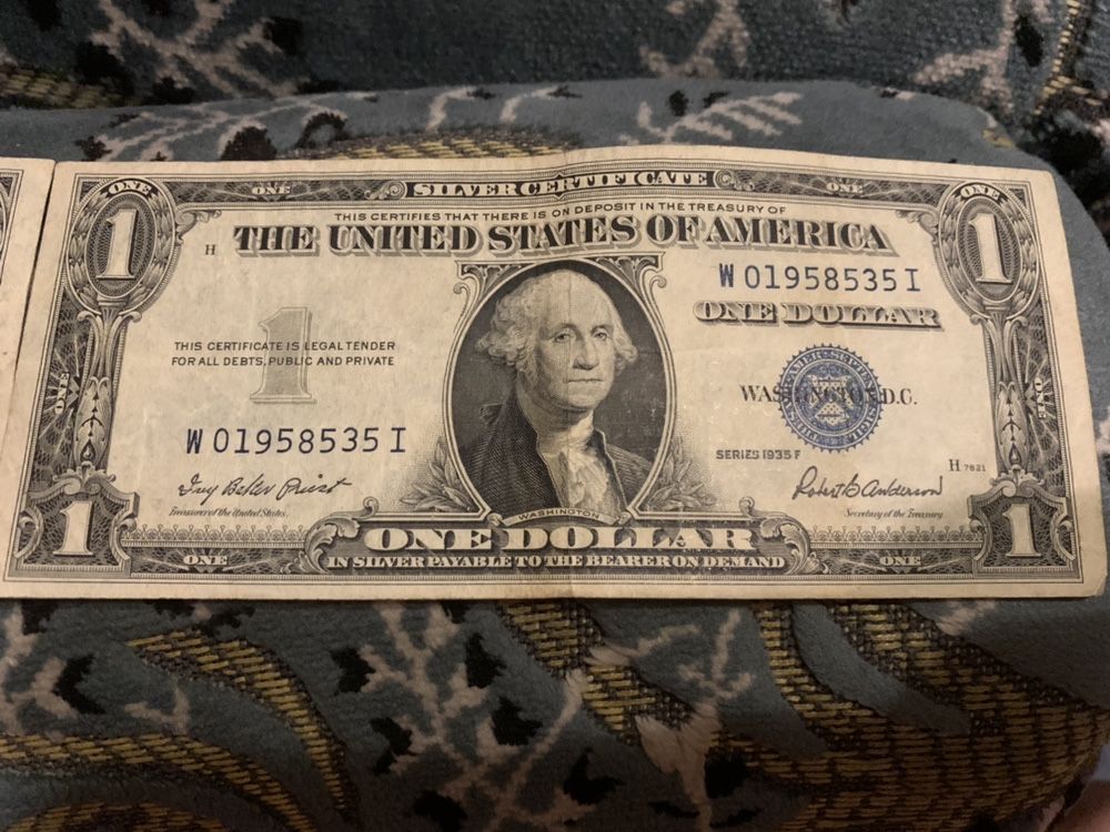 Продам синий доллар 1935 года