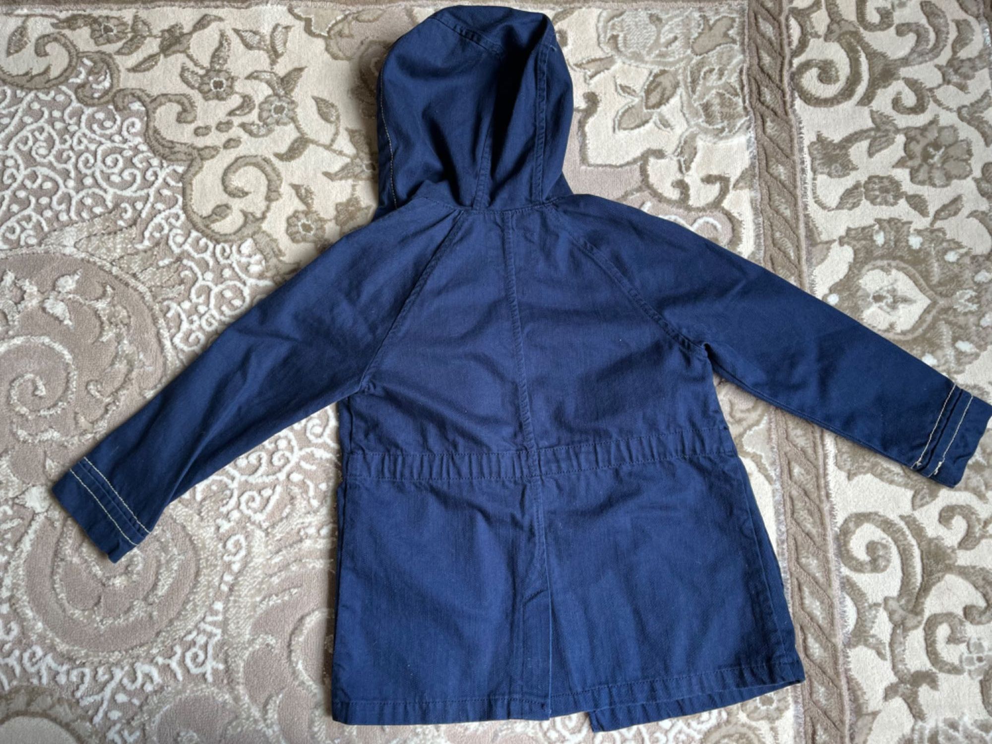 Плащ тренч пальто Zara 116 розмір 6 років хлопок темно синє