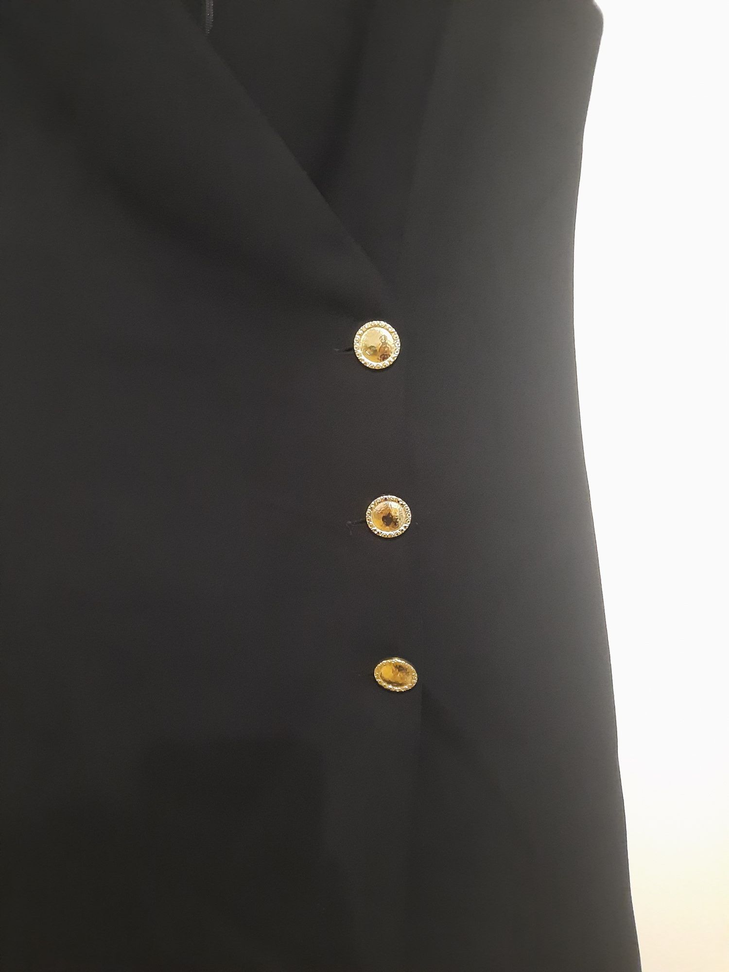 Vestido curto com botões dourados Tam.S da Mango NOVO (com etiqueta)