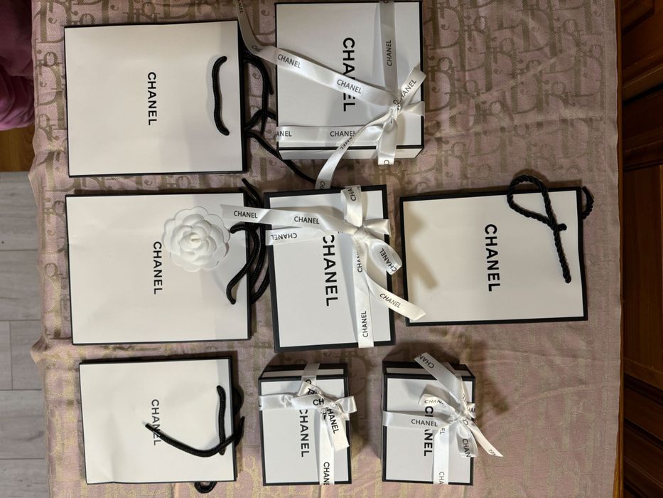 Пакет chanel новий та бу коробка Шанель упакування брендове