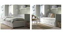Łóżko Hemnes Ikea rozkładane z szufladami 80/200 lub 160/200