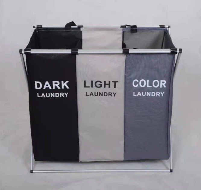 Кошик для білизни Розкладний корзина для білизни 3секції Кошик у ванну