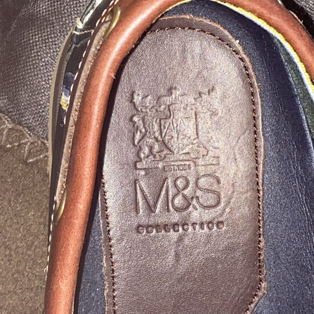 Туфлі топсайдери чоловічі нат шкіра  Marks and Spencer р-р 43