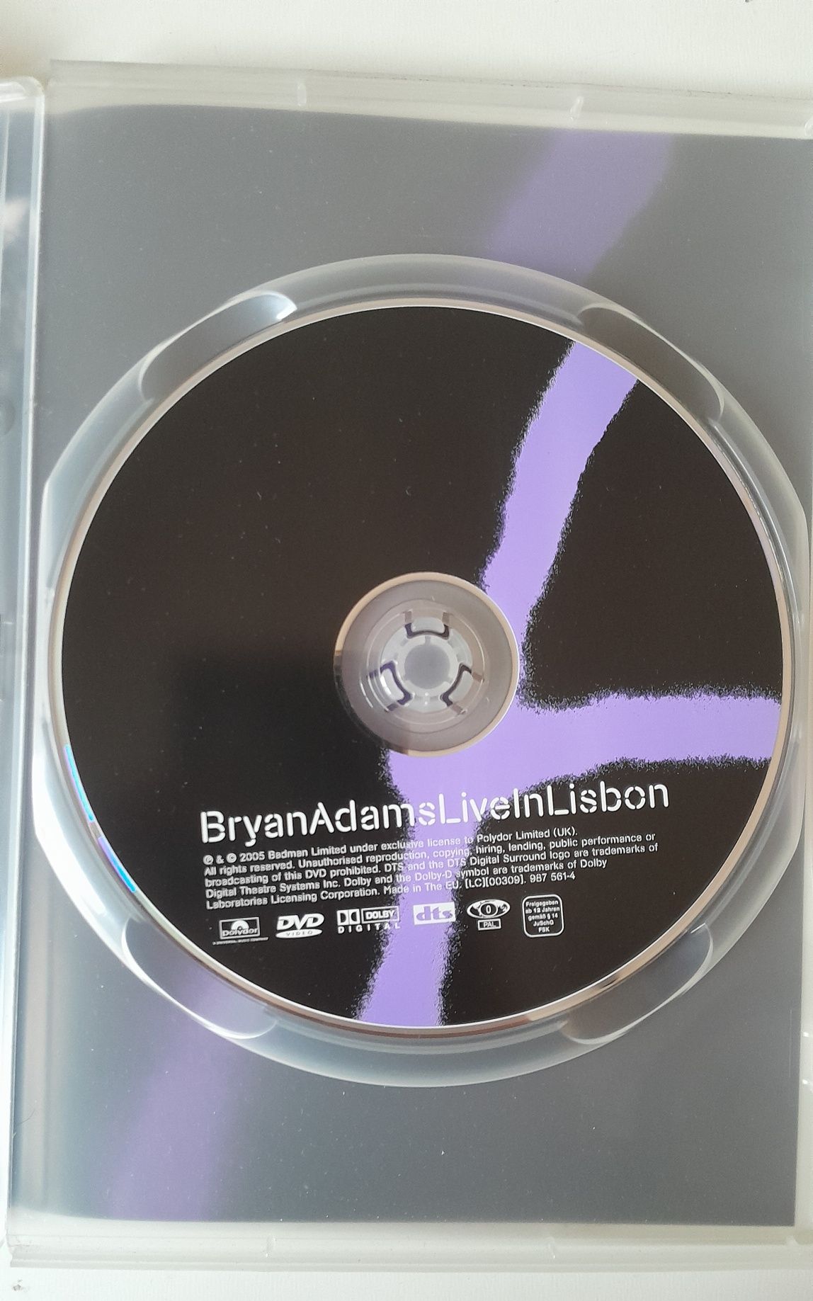 DVD Bryan Adams ao vivo em Lisboa