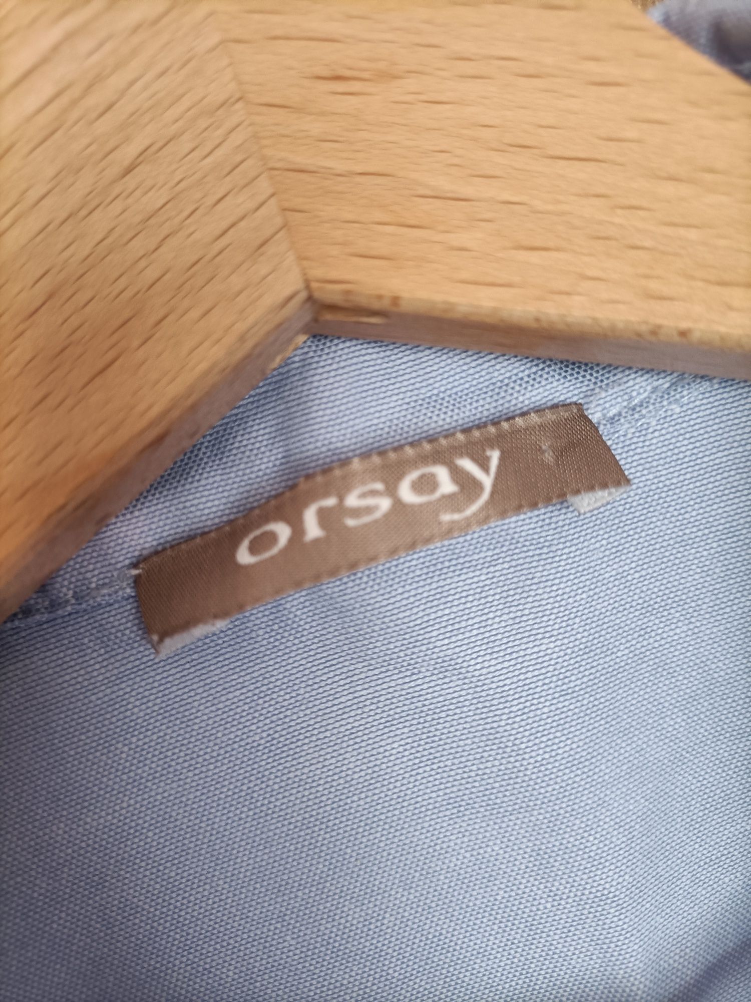 Błękitna niebieska koszula z długim rękawem Orsay S/36
