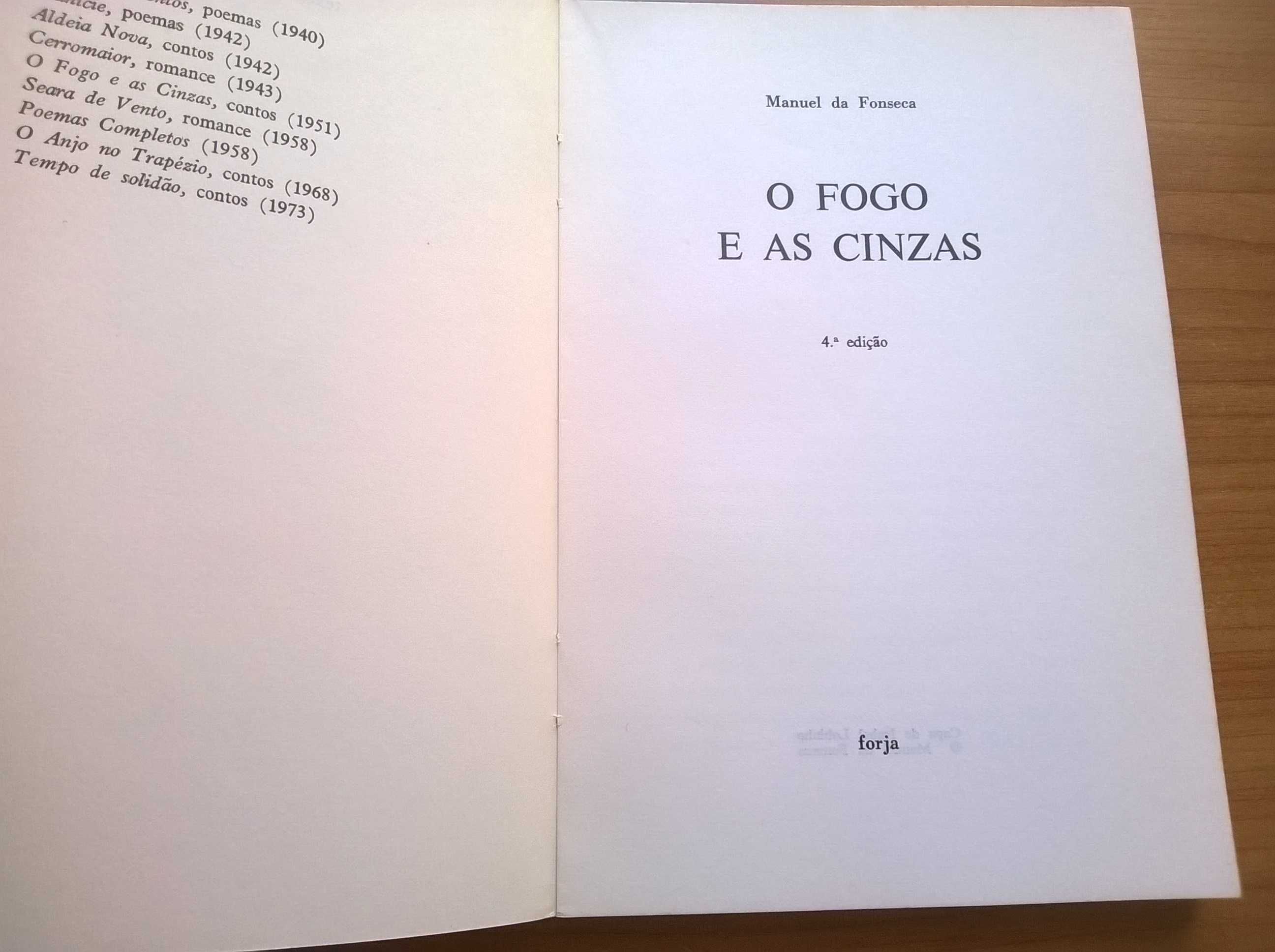 O Fogo e as Cinzas - Manuel da Fonseca (portes grátis)