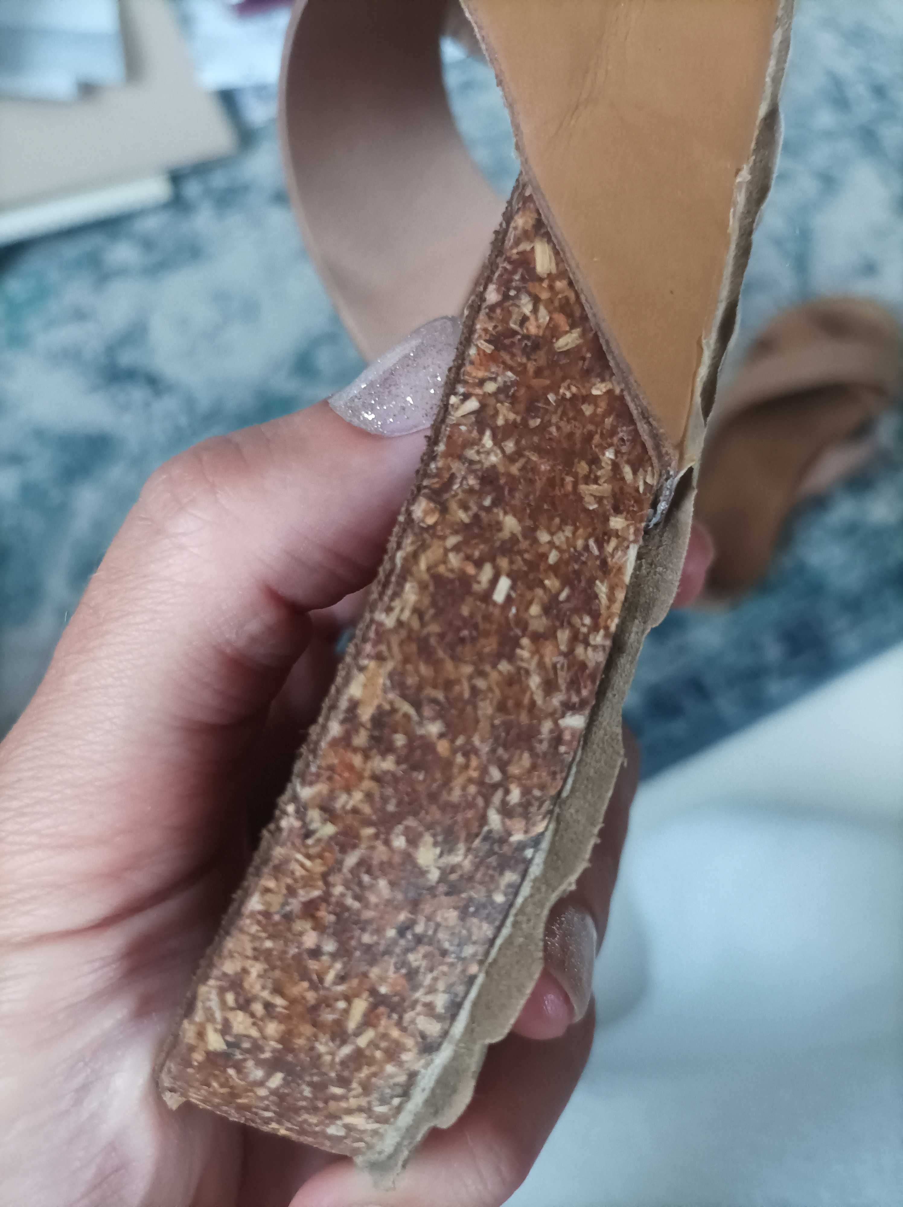 Klapki slip-on oryginalne ortopedyczne włoskie Bio-Gold 41 skóra