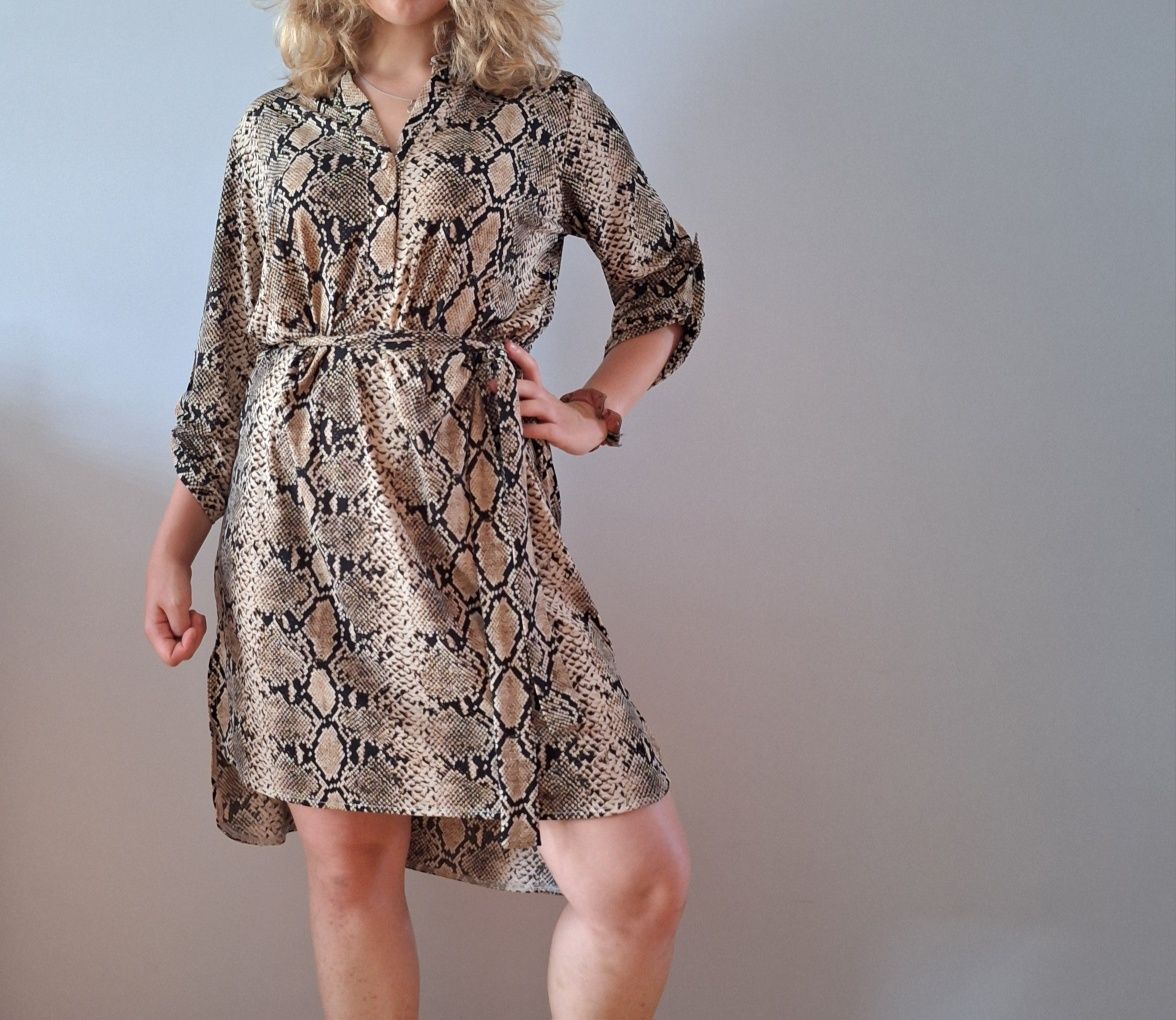Sukienka w wzór węża animal print szmijzierka