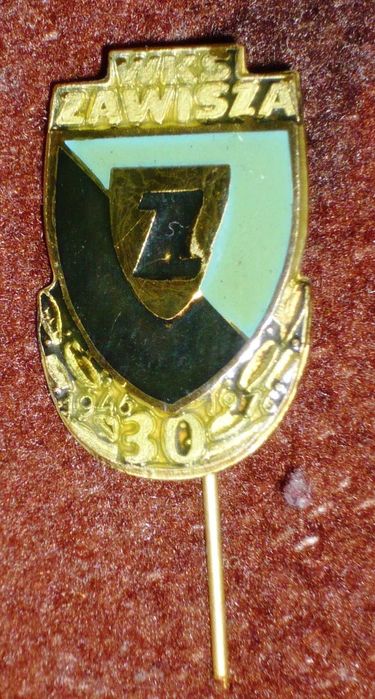 Przypinka 30 lecie klubu Zawisza Bydgoszcz z czasów PRL