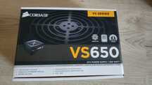 Zasilacz Corsair VS 650W + 80W jak nowy bez kabla zasilającego