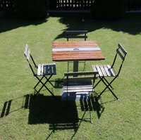 Stół, krzesła ogrodowo-gastronomiczne