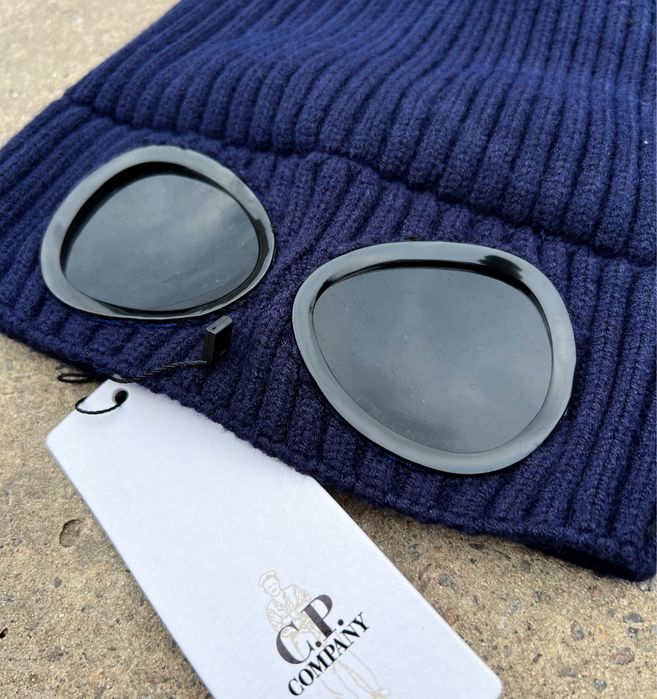 Шапка синя Шапка CP Company Шапка синяя Шапка вʼязана