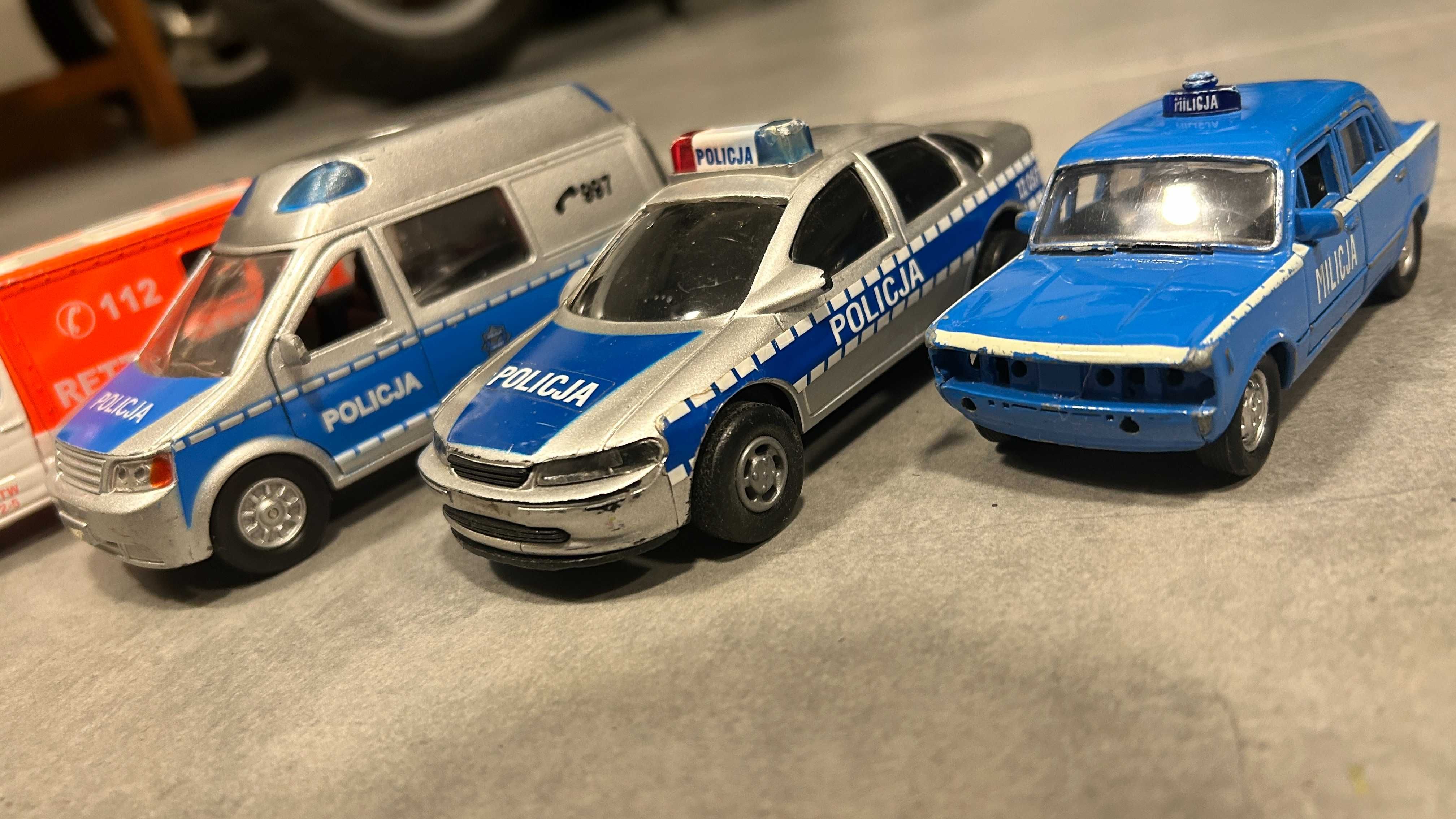 Duże resoraki - policja, karetka, straż pożarna - 5 szt.
