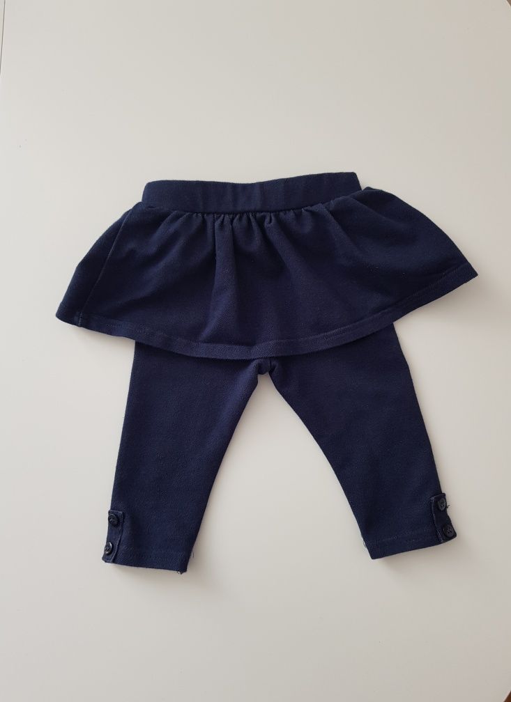 Granatowe spodenki, legginsy ze spódniczką mothercare 3-6 m-cy