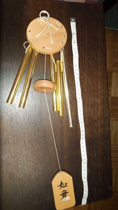 Dzwonki wietrzne złote rurki chińskie buddyzm