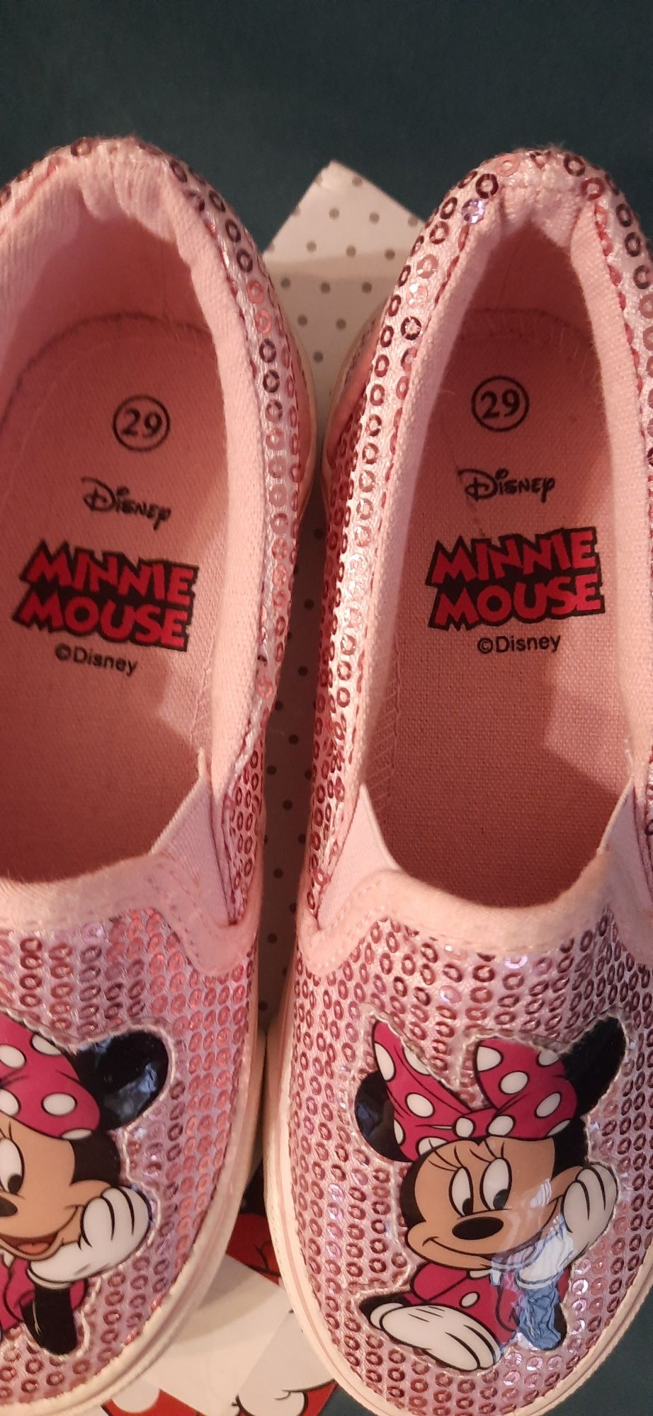 Buciki Minnie Mouse cekiny