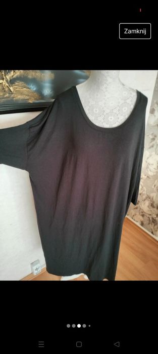 Tunika czarna 3/4 rękaw 4XL Jackie VRS