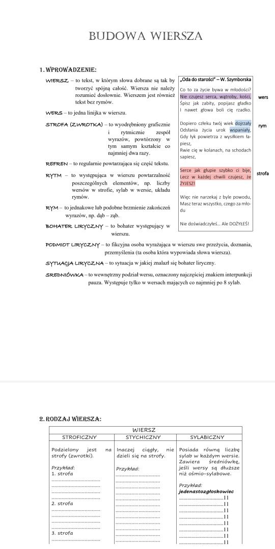 Notatki z języka polskiego matura 2025 podstawa rozszerzenie