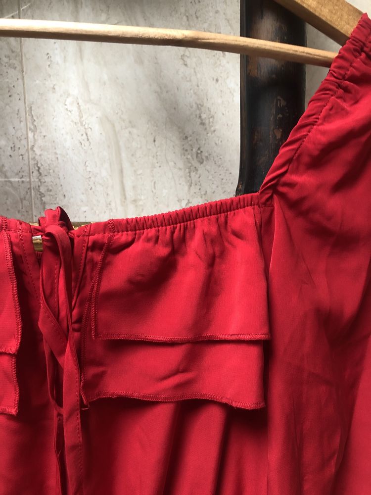 Vestido vermelho seda