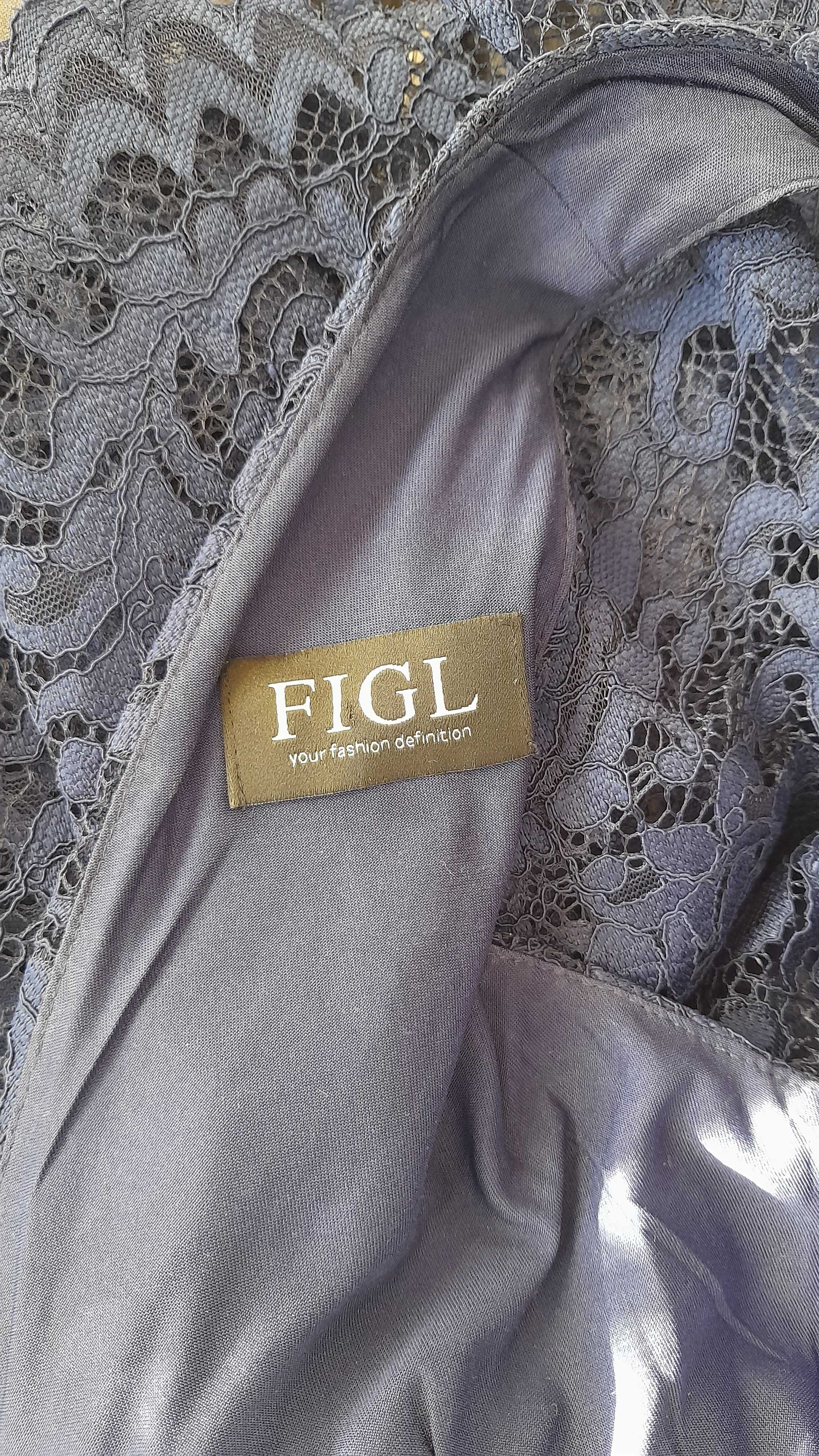 Granatowa sukienka Figl / koronkowa