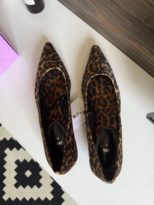 Балетки леопардові туфлі Zara 39-40
