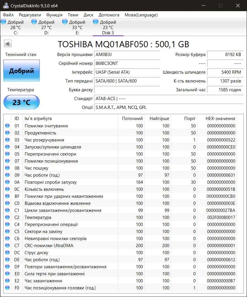 2 жорстких диски 500gb 2.5