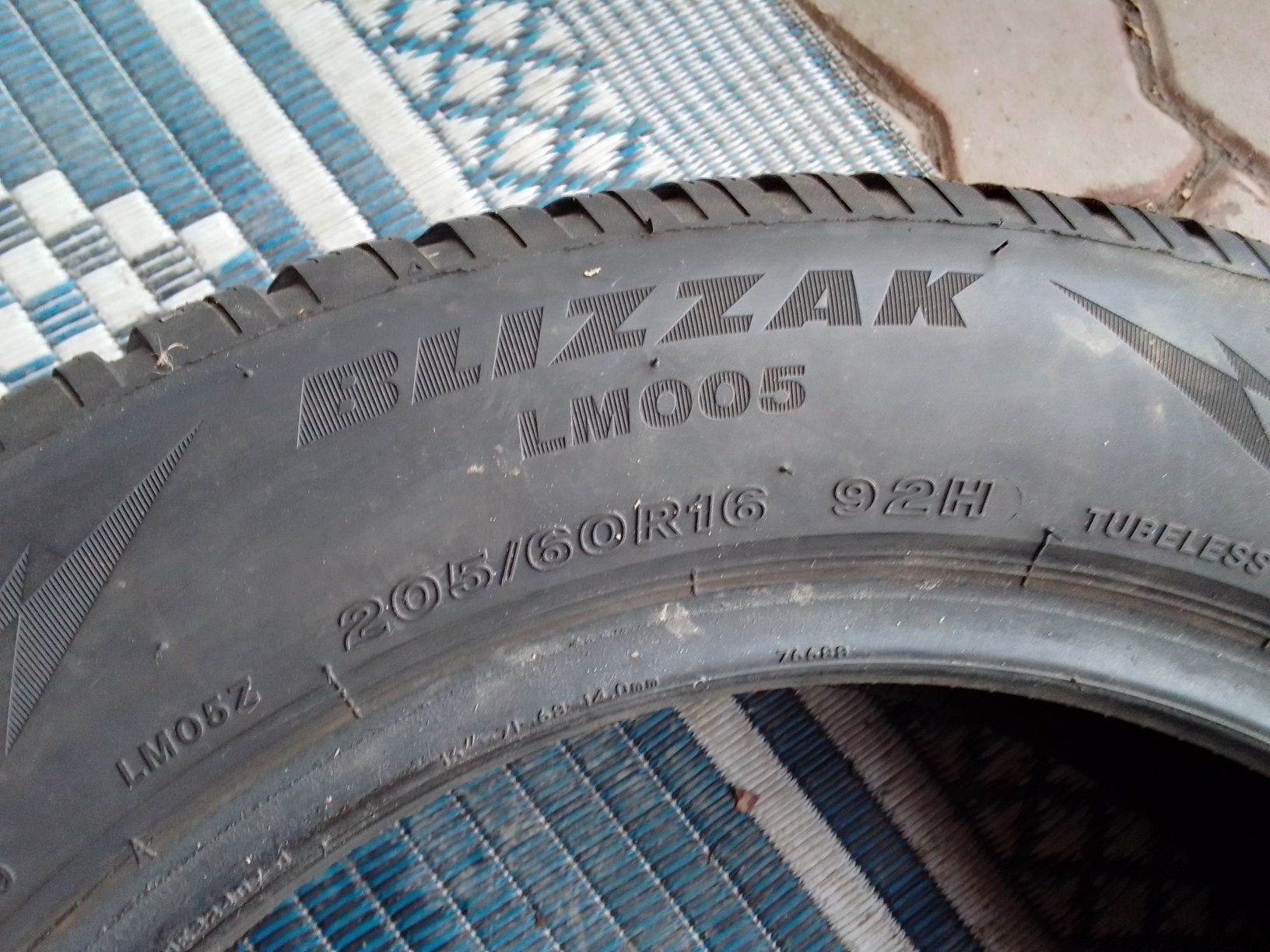 Opona zimowa 205/60r16 BRIDGESTONE 2023r 6.5mm