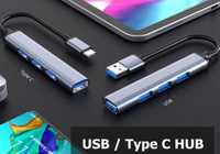 USB  hub, концентратор, разветвитель, переходник USB Type-C.