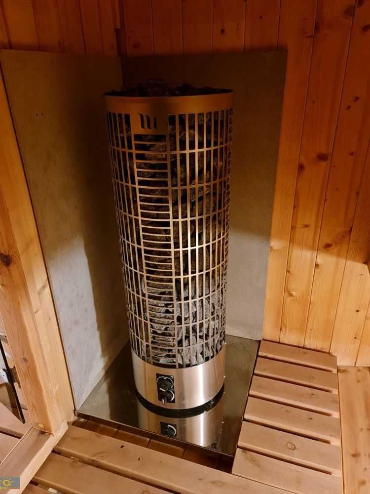 Sauna Ogrodowa Drewniana Kwadro Beczka 300cm Sauna Fińska Domek Bania