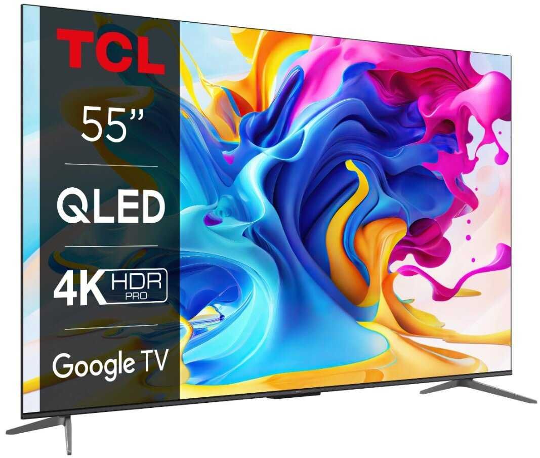 Telewizor QLED 55" TCL 55C645 4K Google WiFi HDMI 2.1 Nowy Gwarancja