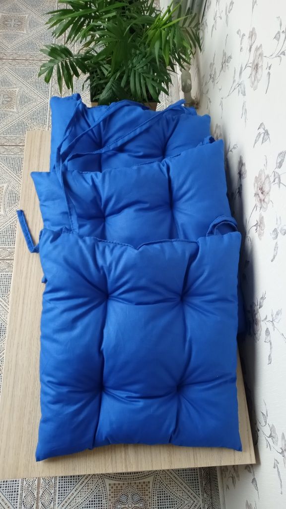 Zestaw 4 szt poduszek bawełnianych na krzesła 40x40