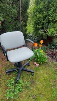 Solidne, krzesło/fotel obrotowy eco skóra popiel